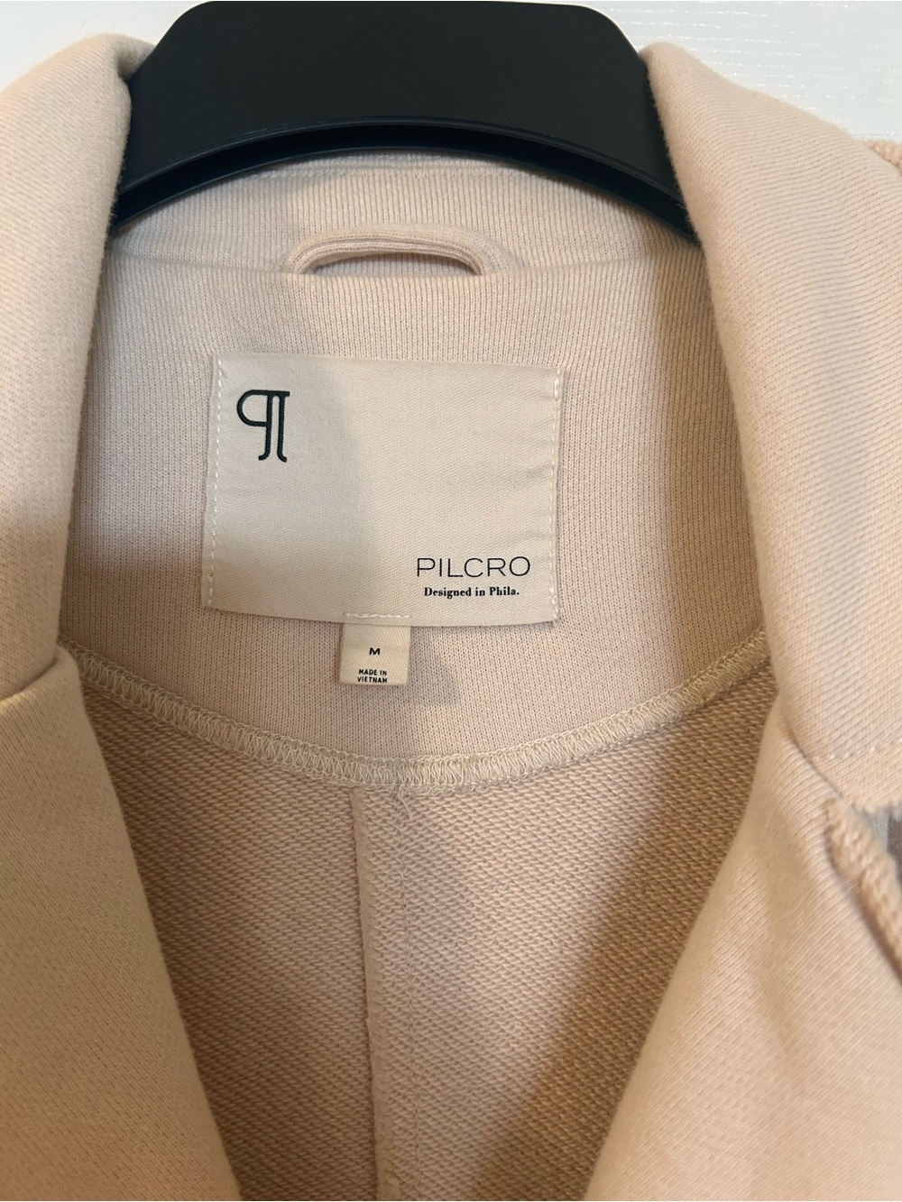 Pilcro Cream Double-Breasted Blazer with Frayed Trim - Picture 5 of 5